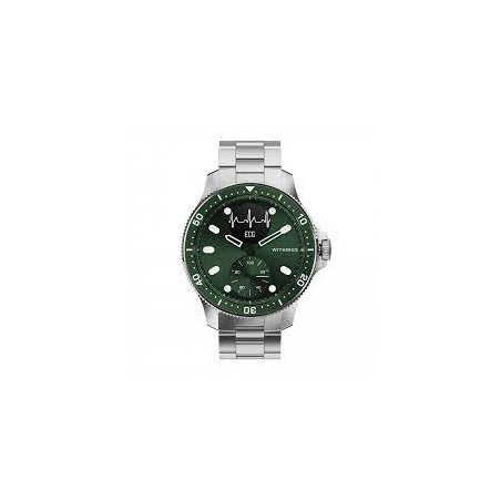 smartwatch withings scanwatch horizon spo2 sportivo gps 43mm verde/argento