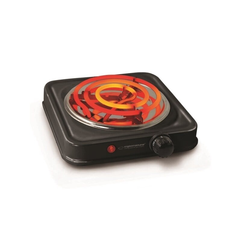 fornello elettrico esperanza ekh012k 1000w nero [ekh012k]