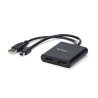 adattatore video startech.com mst hub displayport a 2 porte nero
