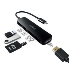 hub usb nilox nxdsusbc05 5in1 usb-c/hdmi 4k 30hz nero [nxdsusbc05]