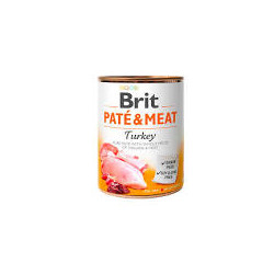 cibo umido brit pate' e carne con tacchino per cani adulti 800gr