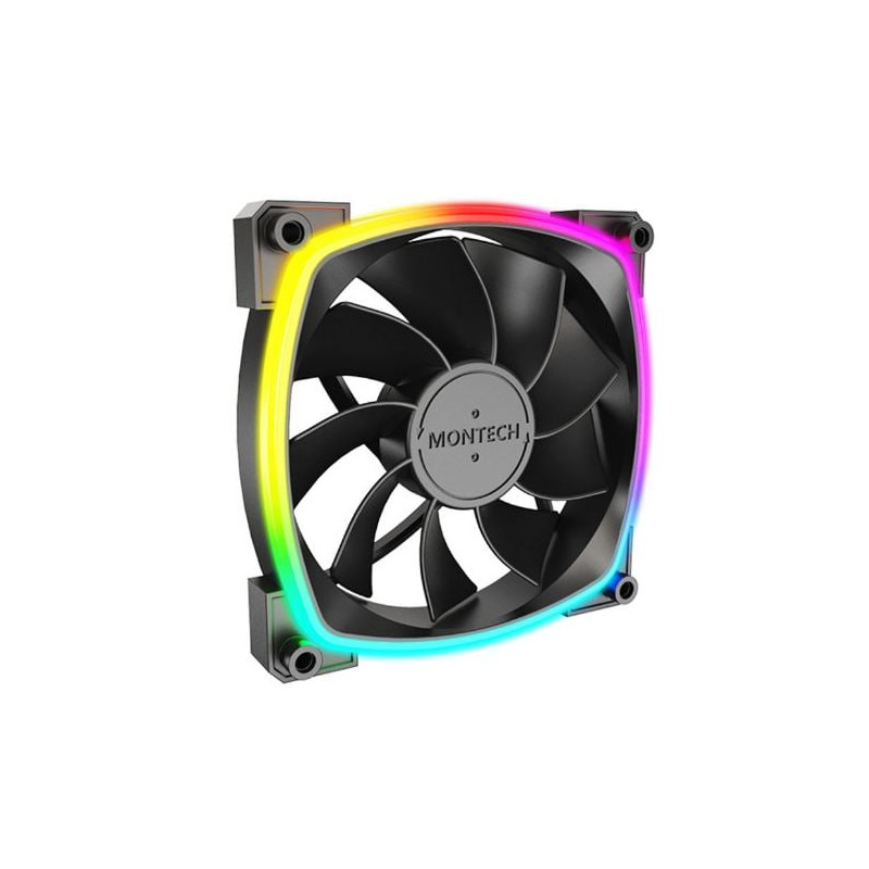ventola 120x120 montech rx120 pwm argb 1600rpm nero [rx120 pwm b]
