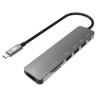 hub usb celly usb-c a 3 usb-a grigio [prohub7in1sv]
