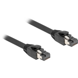 cavo di rete delock s/ftp cat.8.1 lszh 24awg 0.5m nero [80232]