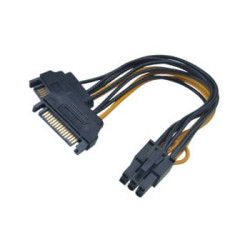 Cavo akasa 2x 15-pin-sata su 1x 6-pin-pcie adapter