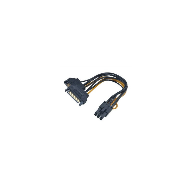 Cavo akasa 2x 15-pin-sata su 1x 6-pin-pcie adapter