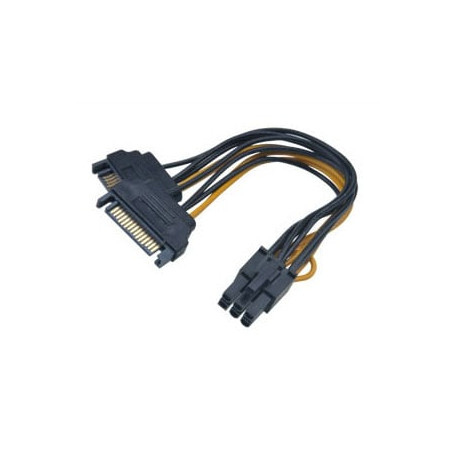 Cavo akasa 2x 15-pin-sata su 1x 6-pin-pcie adapter