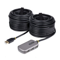 hub usb startech.com usb 2.0 4 porte con cavo di prolunga 24m argent/nero