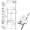 serratura infilare mottura 89b850 per cerutti 3036/entrata 58mm ferro