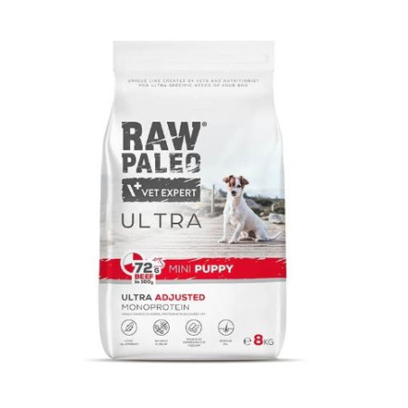 cibo secco raw paleo ultra mini con manzo per cuccioli di piccola
