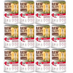 cibo umido vet expert raw paleo duoprotein : manzo e coniglio per