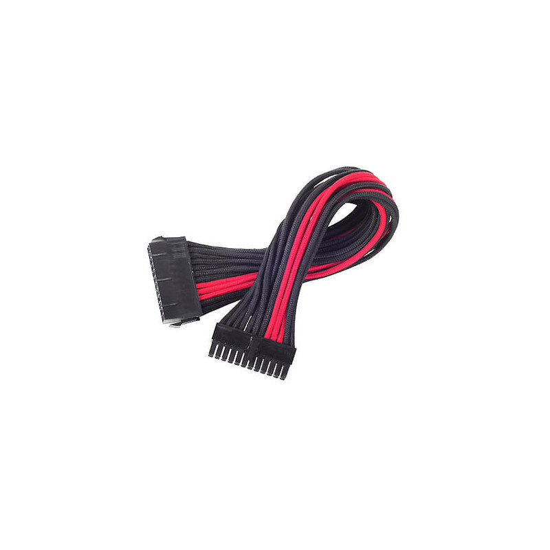 Cavo silverstone atx 24-pin-kabel, 300mm - nero/rosso