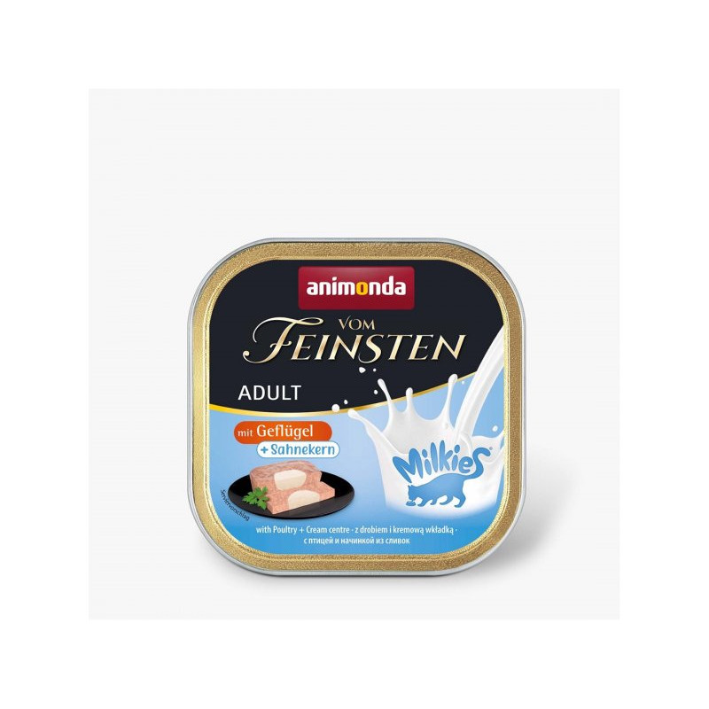 mangime animonda vom feinsten adult milkies con pollame e ripieno