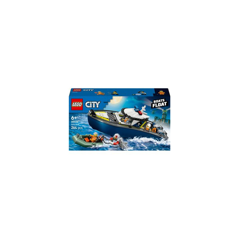 set di costruzione lego city 60456 inseguimento sulla barca della