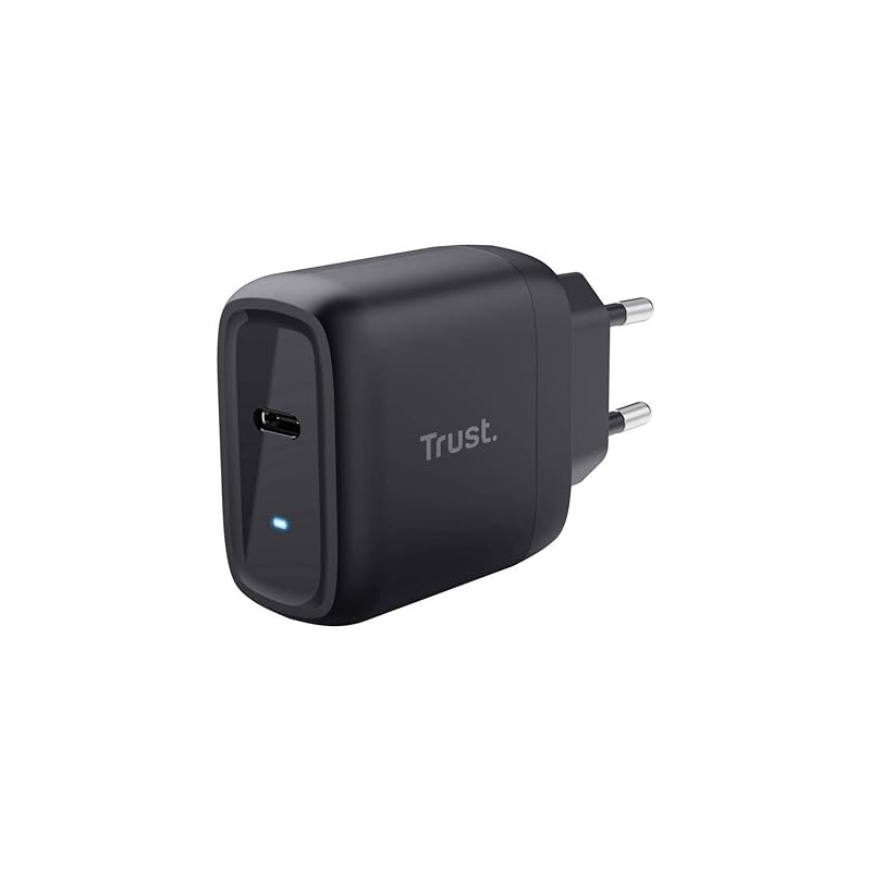 alimentatore da rete trust maxo 45w gan usb-c con cavo 2m per