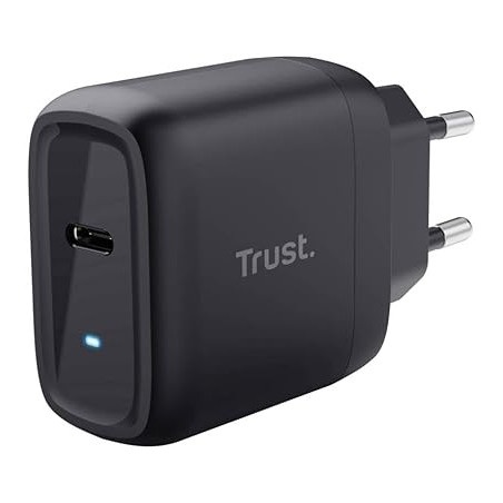 alimentatore da rete trust maxo 45w gan usb-c con cavo 2m per