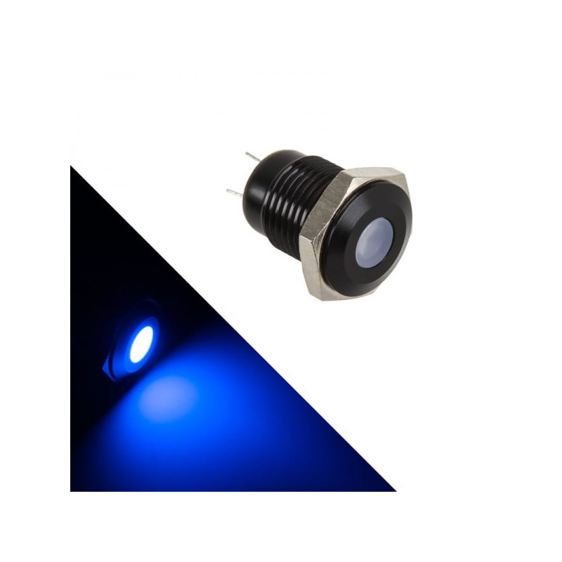 Interruttore lamptron led blu nero