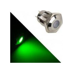 Interruttore lamptron led - verde, argento