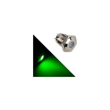 interruttore lamptron led - verde, argento