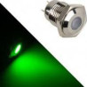 interruttore lamptron led - verde, argento