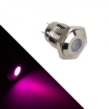 Interruttore lamptron led viola - argento