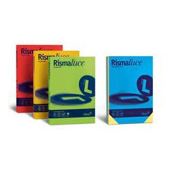 carta in risma colorata favini 125 fogli a4 200gr rismaluce giallo