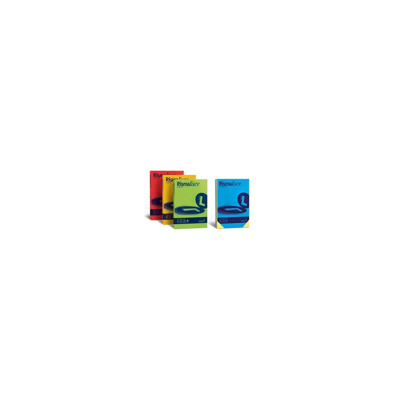 carta in risma colorata favini 125 fogli a4 200gr rismaluce giallo