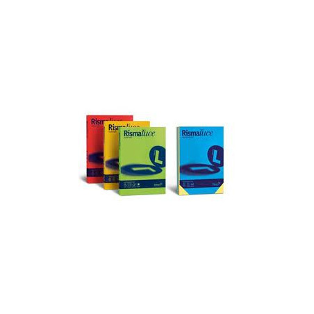 carta in risma colorata favini 125 fogli a4 200gr rismaluce giallo