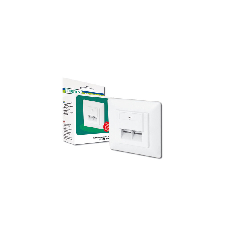 rj45 dose digitus 2xrj45 cat6 shielded [dn-9005-n]