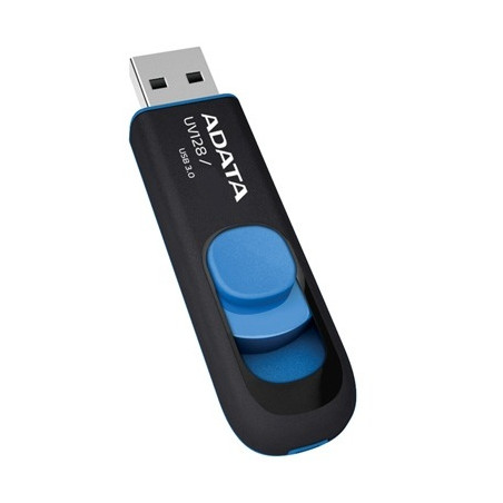 pen drive 64gb 3.0 adata dashdrive uv128 (black/blue) [auv128-64g-rbe]