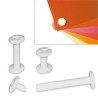 busta cwr 20 viti sepolte 20mm in plastica bianca [06302]
