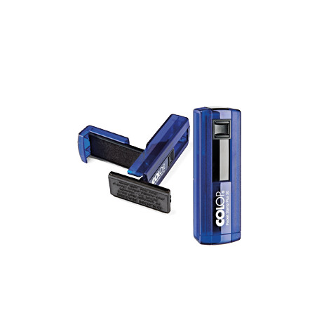 timbro pocket stamp plus 30 blu indigo 18x47mm autoinchiostrato colop
