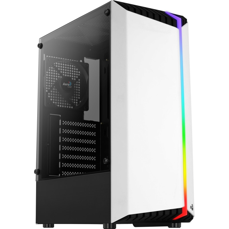 case aerocool bionic v1 midi-tower rgb vetro temperato -