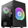 case aerocool atomic v1 mini-tower argb vetro temperato nero