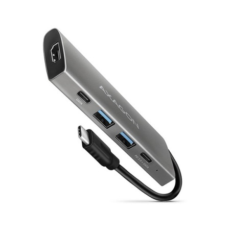 hub usb axagon 2 porte tipo-c/a 3.2 argento [hmc-5g2]