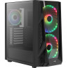 case aerocool nighthawk duo midi-tower, vetro temperato nero