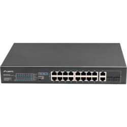 switch lanberg 16x100mb poe+/2x ethernet 250w rsfe-16p-2c-25