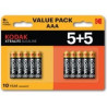 pile alcaline kodak xtralife aaa 10 5+5pz [30423466]