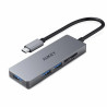 hub usb aukey usb-c grigio [cb-c63]