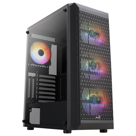 case aerocool beam-g-bk-v2 midi-tower vetro temperato