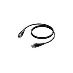cavo per microfono procab xlr masc a xlr fem 10m/nero [akpocajaudio029]
