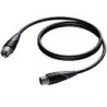 cavo per microfono procab xlr masc a xlr fem 10m/nero [akpocajaudio029]