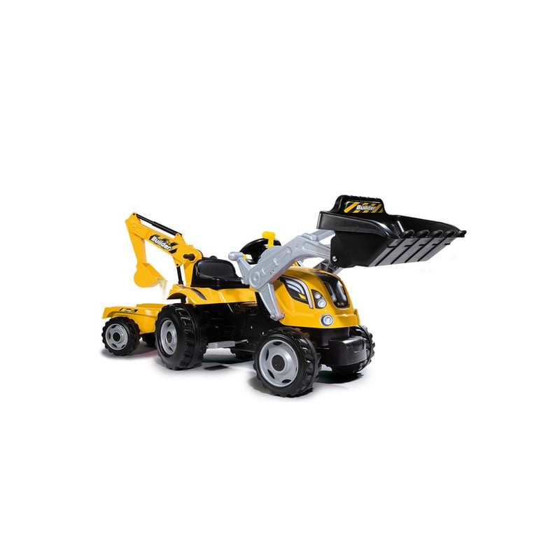 cavalcabile per bambini smoby builder max pedal tractor con rimorchio