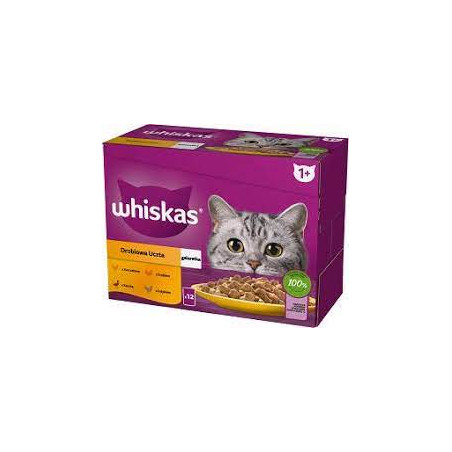cibo umido per gatti whiskas gelatina pollame anatra tacchino pollo