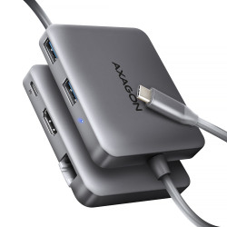 hub usb axagon hmc-5hl hdmi/lan/pd/2usb-a usb 3.0 tipo c