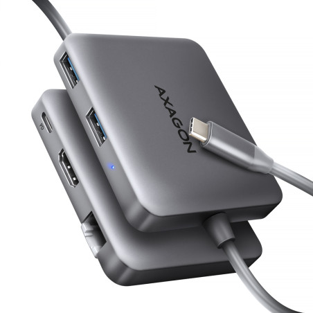 hub usb axagon hmc-5hl hdmi/lan/pd/2usb-a usb 3.0 tipo c