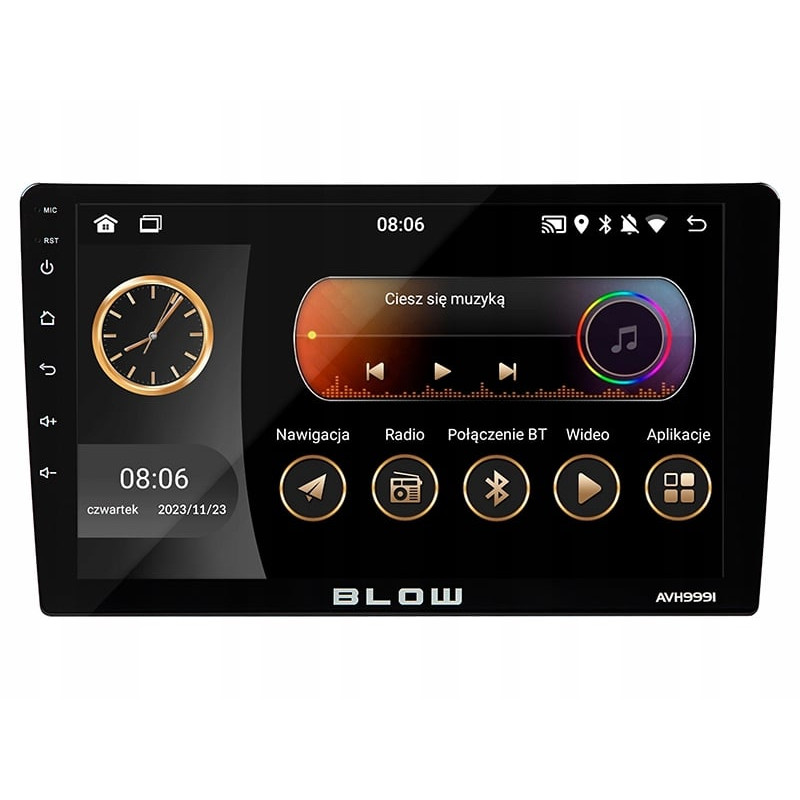 autoradio blow avh-9991 1din 9'' android12/wifi/gps/nero
