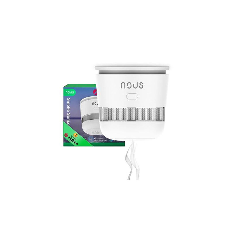 sensore di fumo intelligente nous zigbee 3.0 fotoelettrico 52x52mm