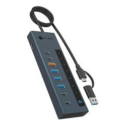 hub usb icy box ib-hub1743-cpd usb-c/1 usb-a antracite