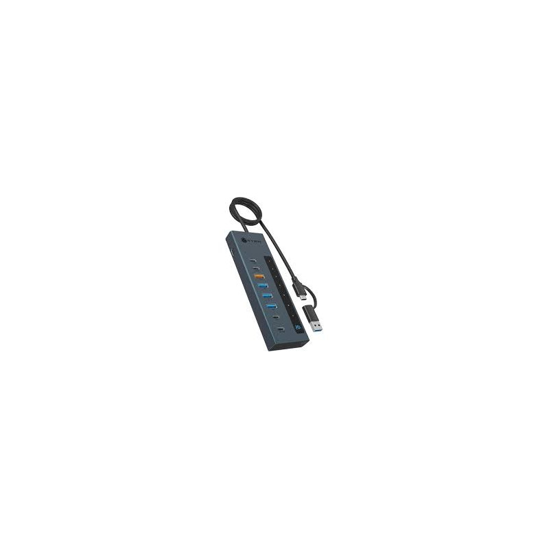 hub usb icy box ib-hub1743-cpd usb-c/1 usb-a antracite
